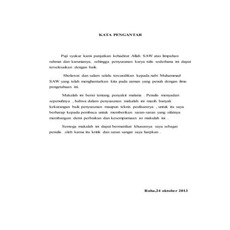 Makalah malaria fatin