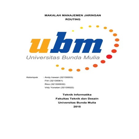 Makalah manajemen jaringan