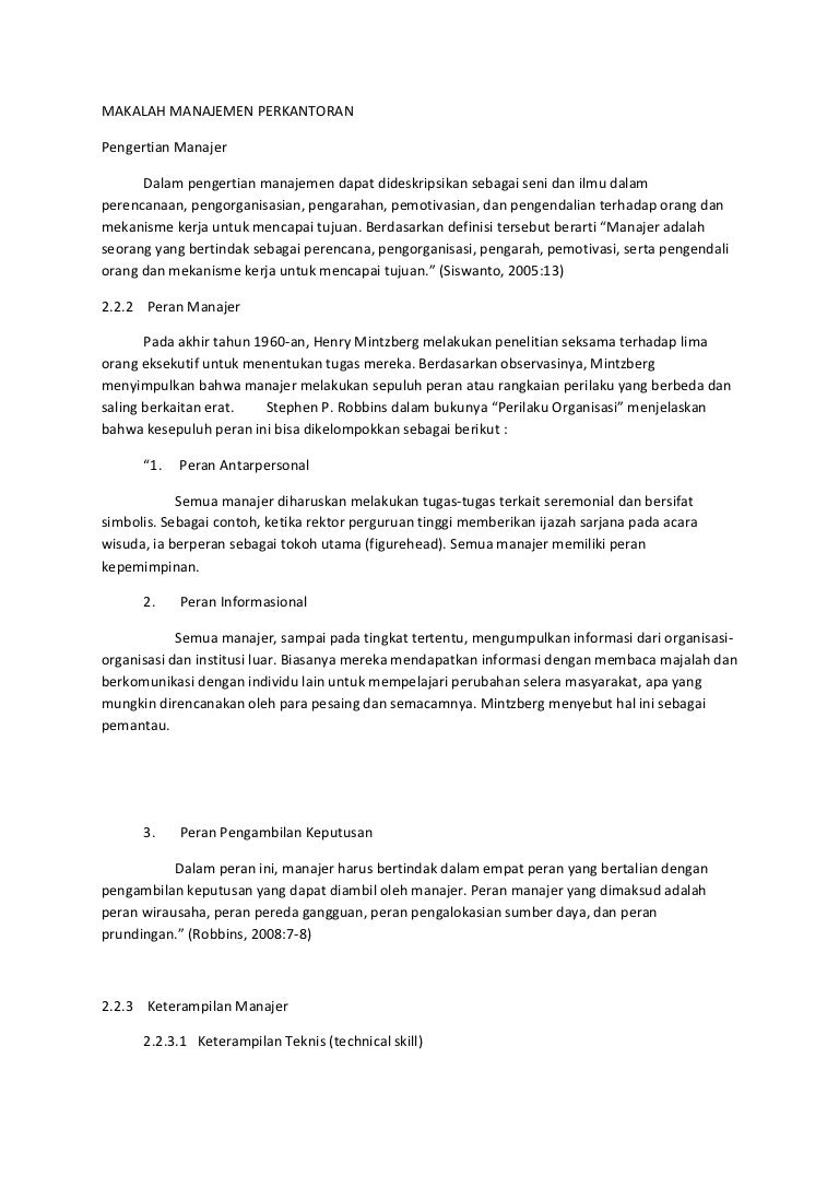 Makalah Manajemen Perkantoran