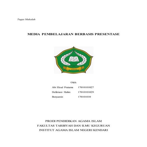 Makalah media pembelajaran berbasis presentase