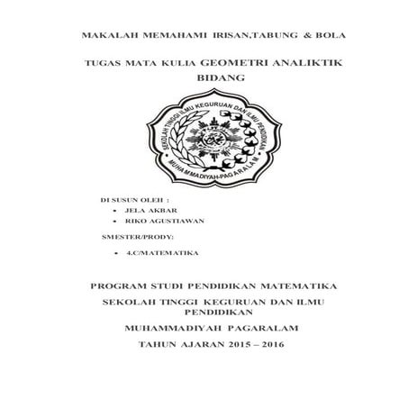 Makalah memahami irisan