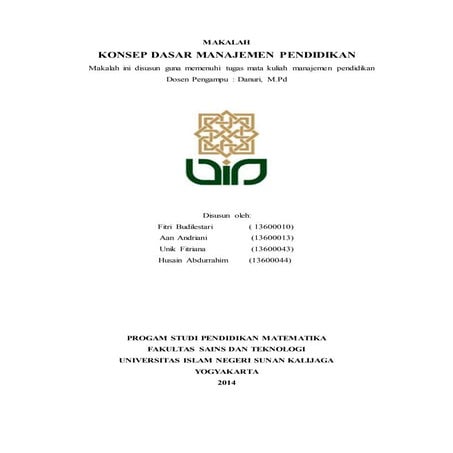 Makalah mnjmn pnddkn