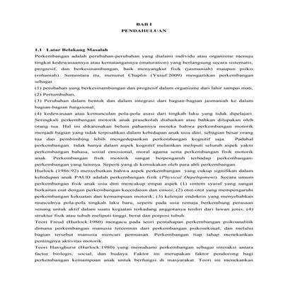 Makalah motorik anak usia dini