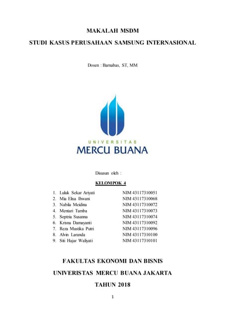 Makalah Msdm Samsung Internasional