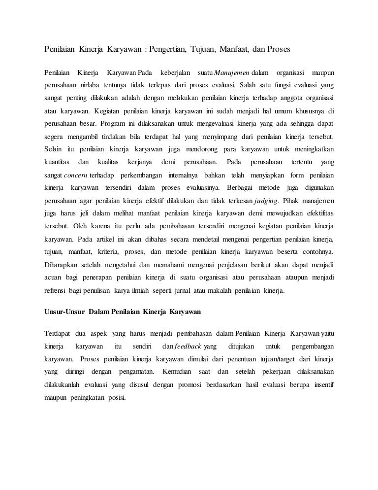 Makalah 1 Evaluasi Kinerja Dan Kompensasi