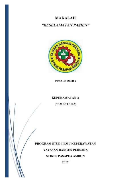 Makalah patient safety