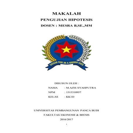 Makalah pegujian hipotesis mas