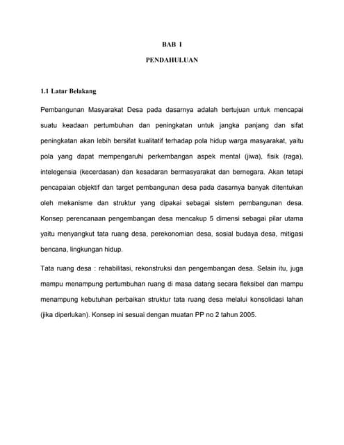 Makalah Pembangunan Desa