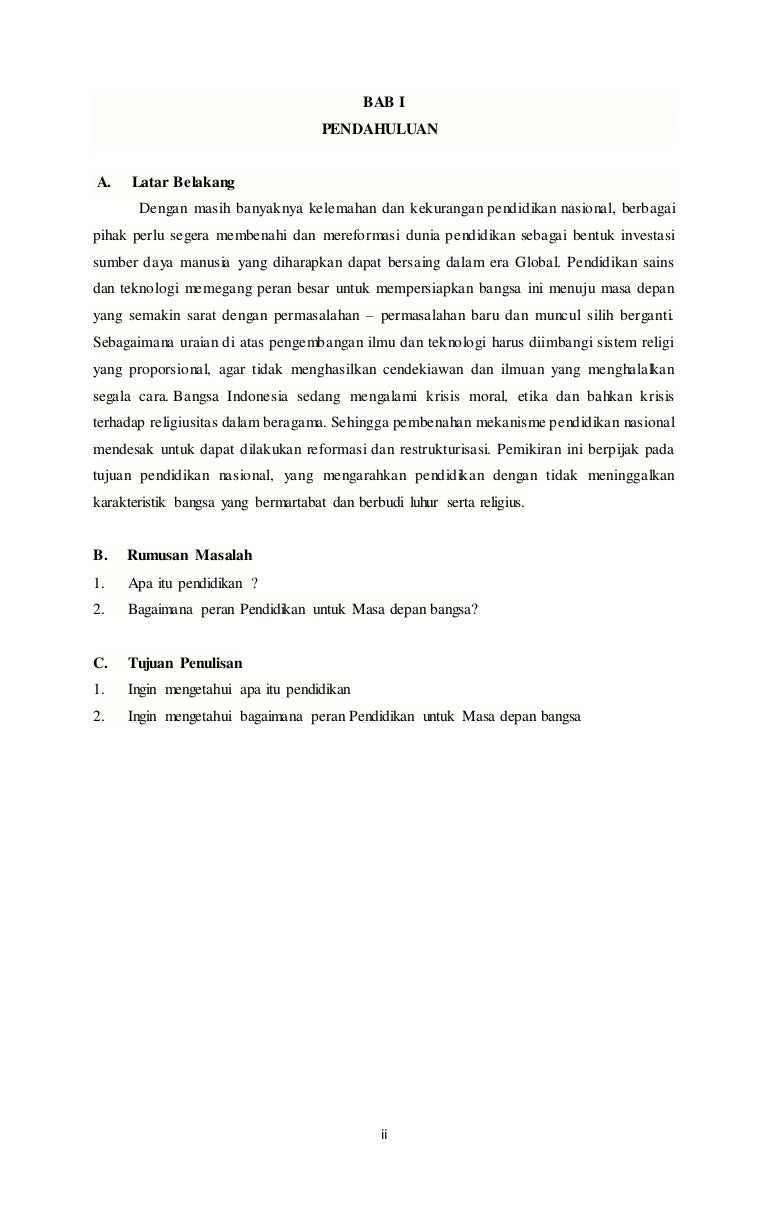 Makalah Pentingnya Pendidikan Bagi Masa Depan Terkait