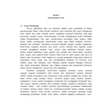 Makalah pengaruh globalisasi dalam bidang ekonomi