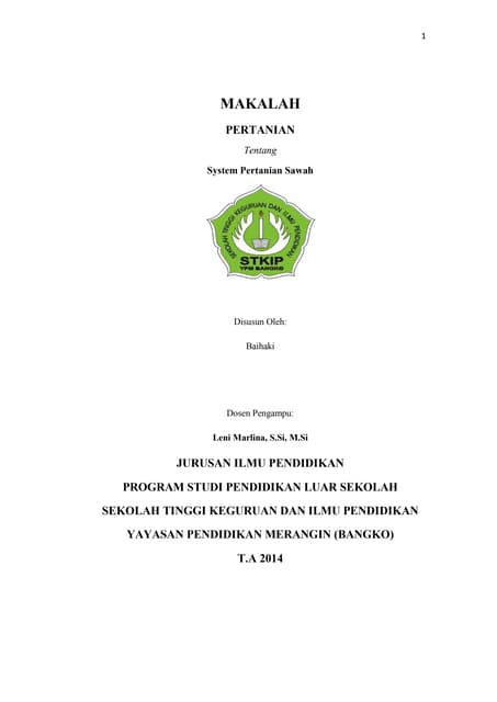 Makalah Pertanian 2