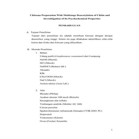 Preparasi Kitin