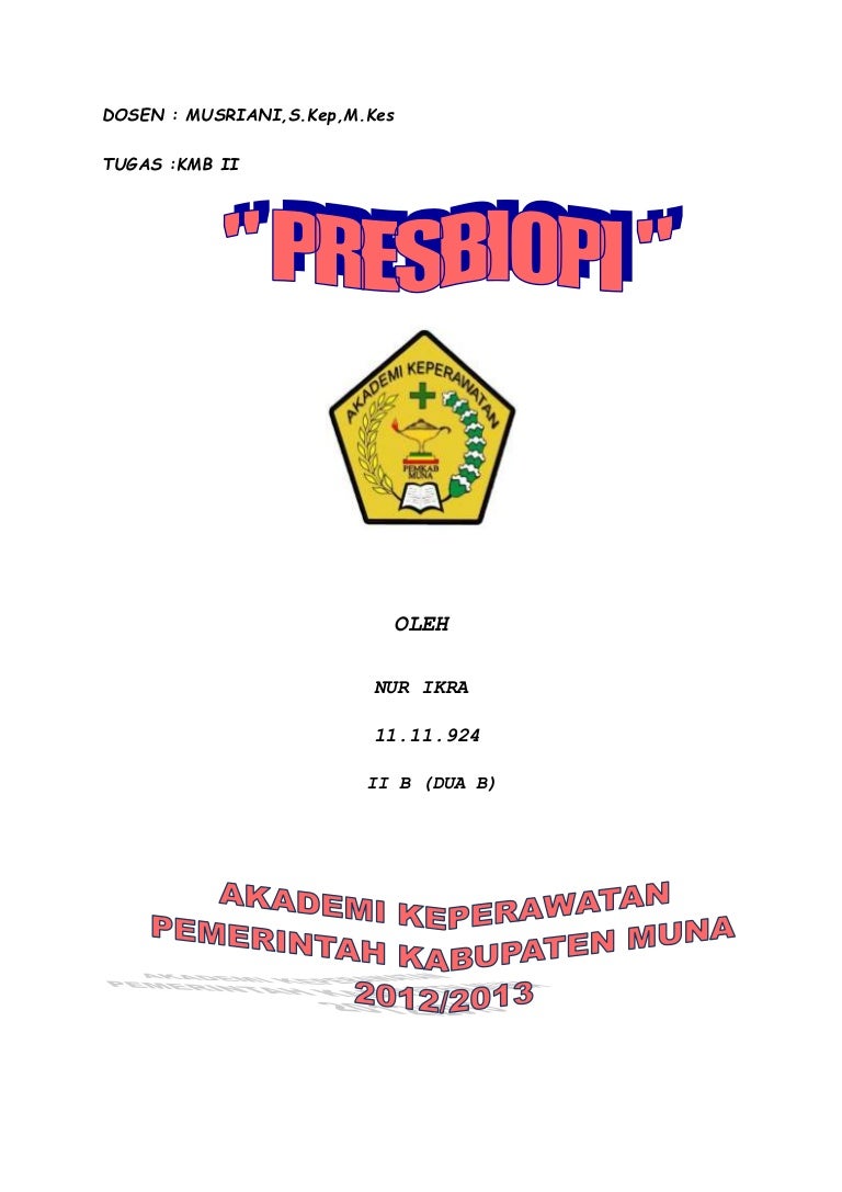 Makalah presbiopi