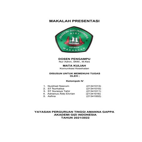 Makalah presentasi