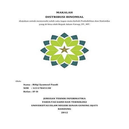 Makalah prob stat distribusi binomial