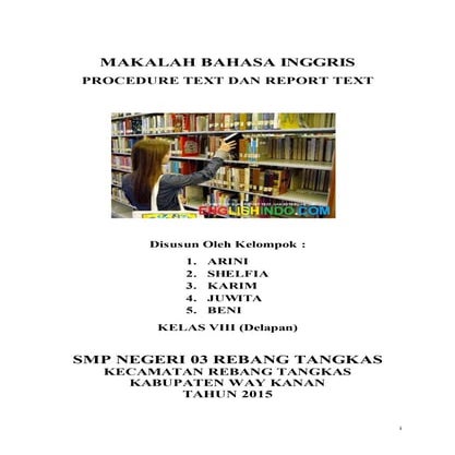 Makalah procedure text dan report text v.3