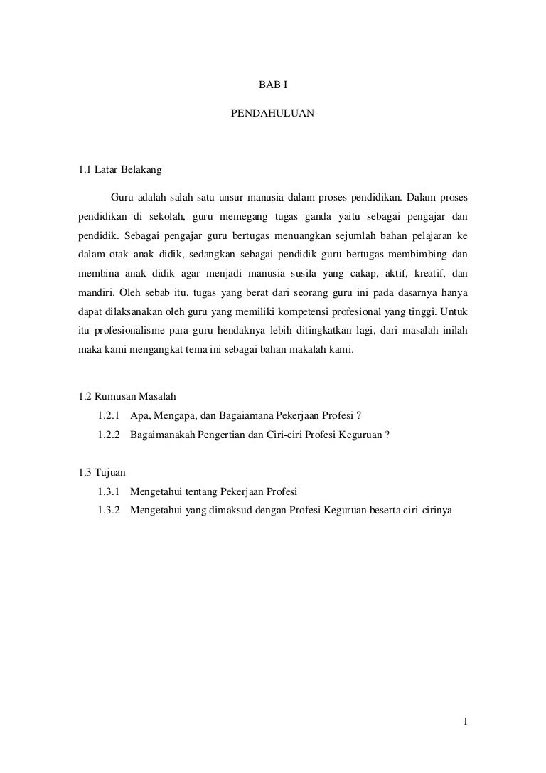 Contoh Kata Pengantar Makalah Profesi Keguruan Makalah