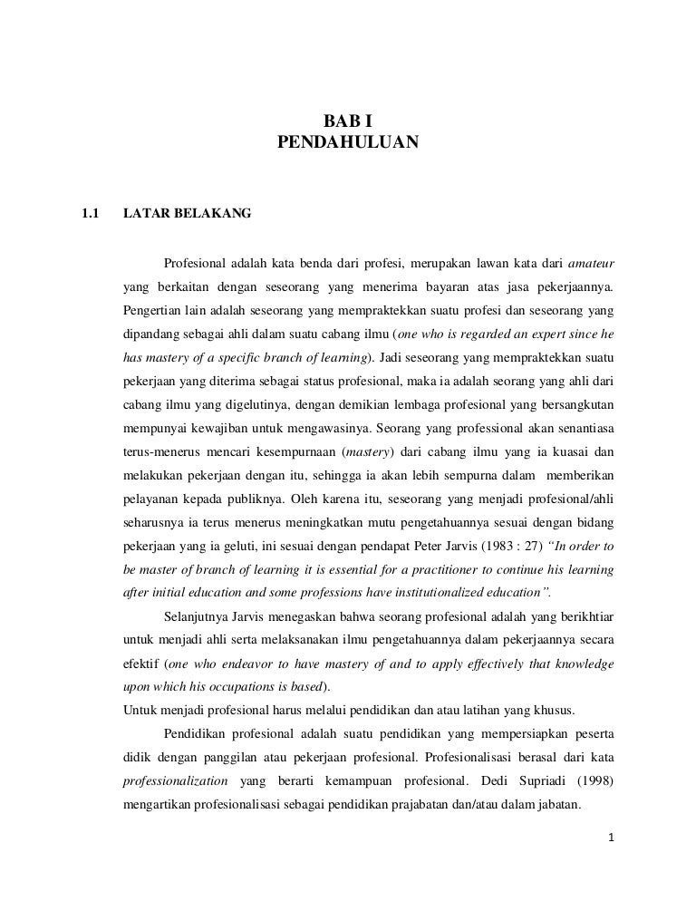 Makalah Profesi Kependidikan