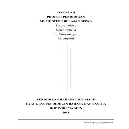 Makalah profesi pendidikan memonitor belajar siswa