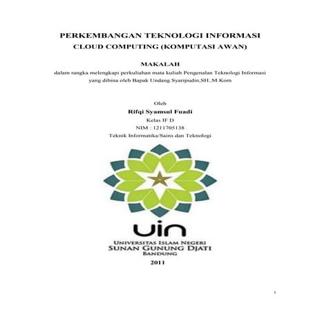 Makalah PTI (cloud computing)