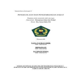 Pengelolaan dan Pengembangan Zakat