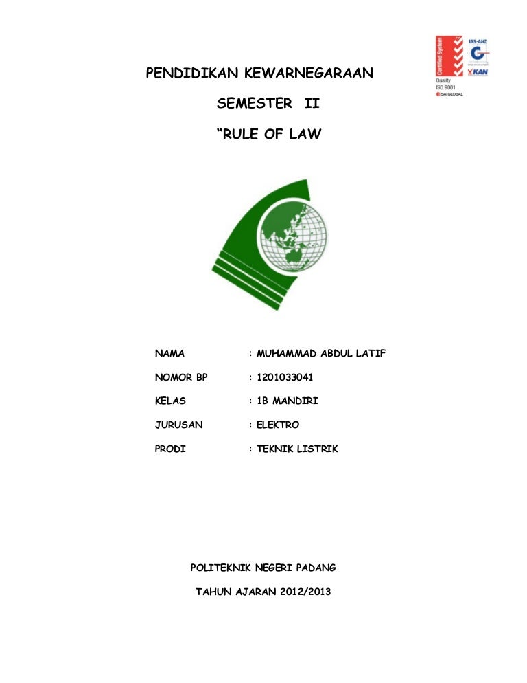 Makalah Rule Of Law