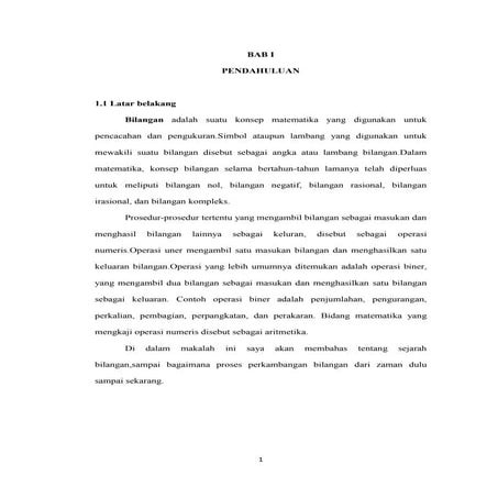 Makalah sejarah bilangan