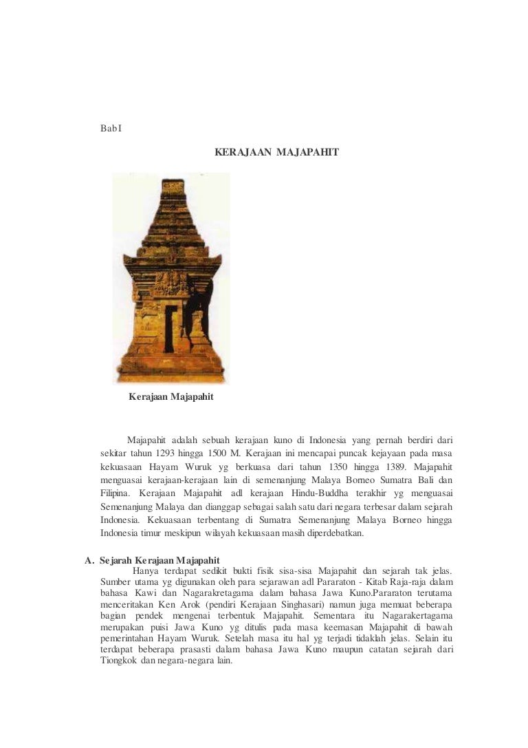 Makalah sejarah kerajaan majapahit & pajajaran