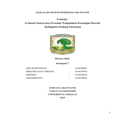 Makalah sia sisdur klp vii