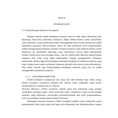 Penjelasan Tentang Komputer