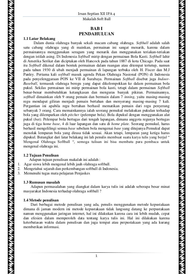 Makalah Soft Ball