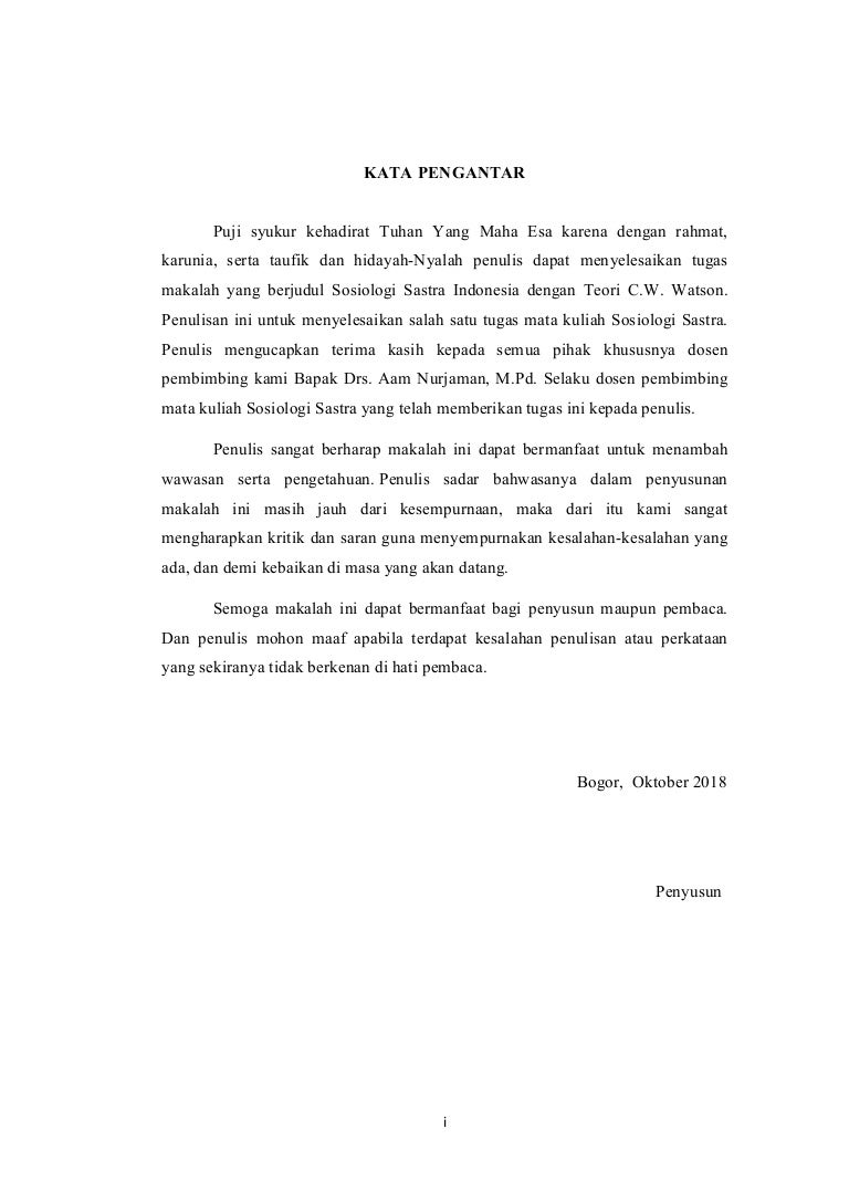 Makalah Sosiologi Sastra