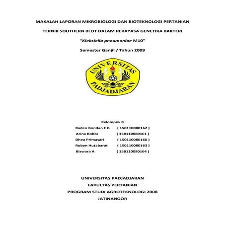 Makalah_15 Makalah sothern blot kel 8