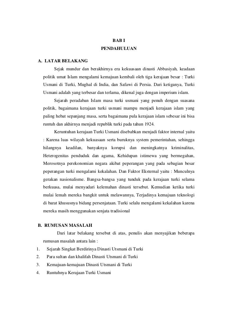 Makalah Dinasti Utsmaniy