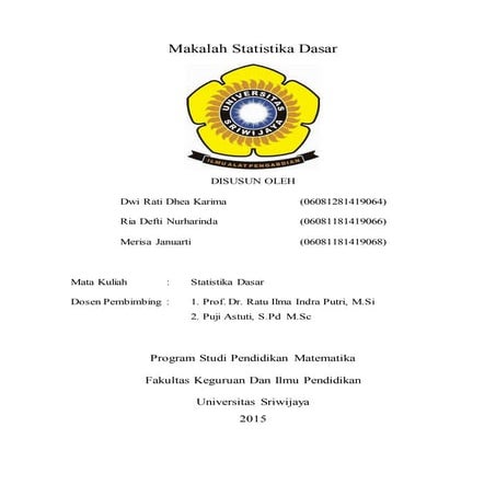 Makalah Statistika Dasar