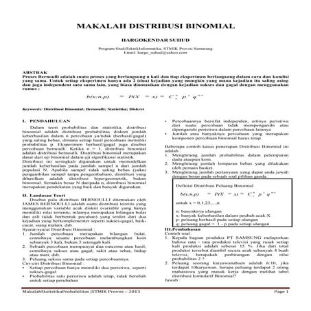 Makalah statistik probabilitas