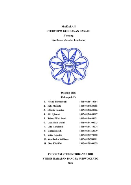 Makalah Sterilasasi Alat Alat Kesehatan