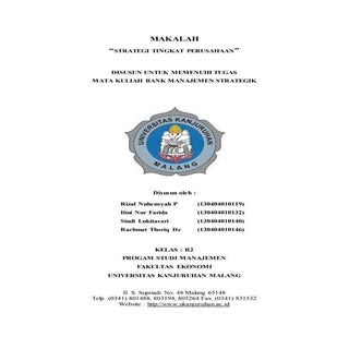 Makalah strategi tingkat perusahaan