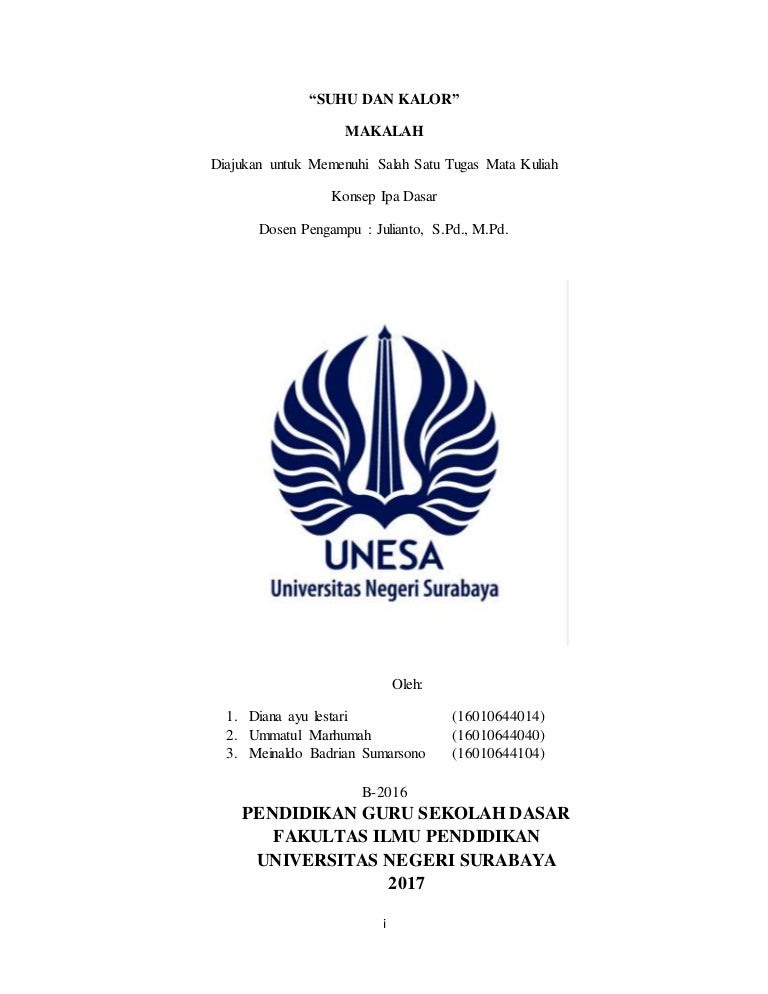 Makalah Suhu Dan Kalor Makalah Suhu Dan Kalor