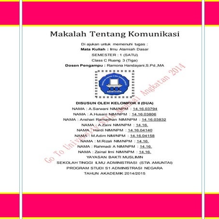 Makalah tentang komunikasi