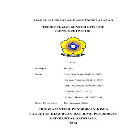 Makalah teori konstruktivistik