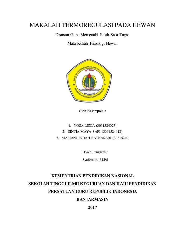 Makalah Termogulasi Pada Hewan