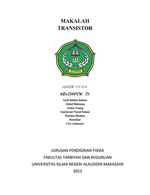 Makalah transistor
