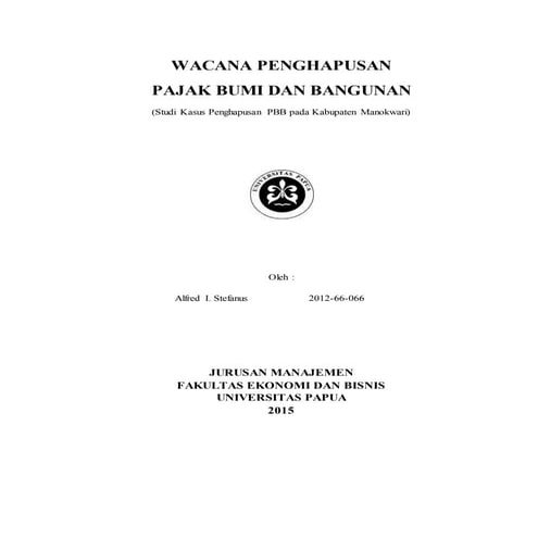 Makalah wacana penghapusan pbb