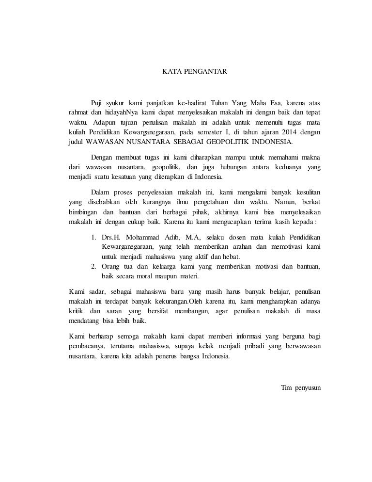 Makalah Wawasan Nusantara Sebagai Geopolitik Indonesia