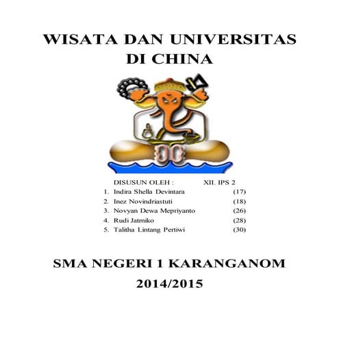 Makalah wisata dan universitas di china
