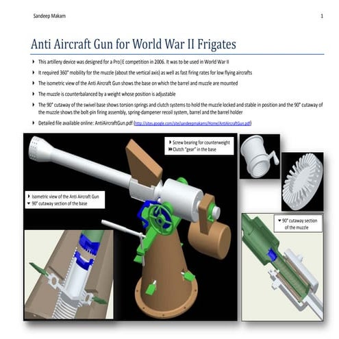 3D Modelling Portfolio for SolidWorks, Pro/Engineer | PPTX