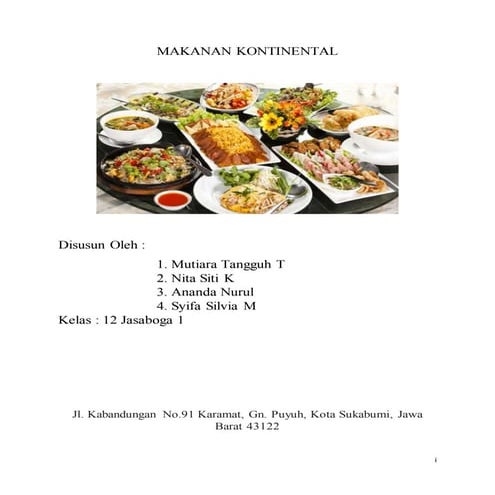 Makanan kontinental