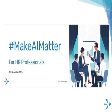 #MakeAIMatter for HR Professionals | AI Transformation Workshop by Tekdi Tech...