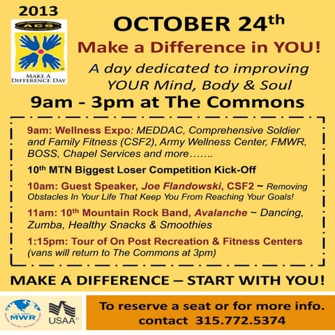 Make a Difference Day flyer